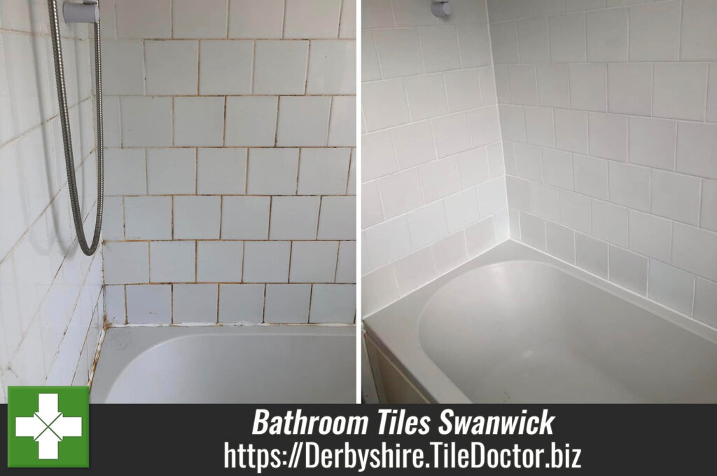 End of Tenancy Bathroom Tile Grout Cleaning in Swanwick Derbyshire