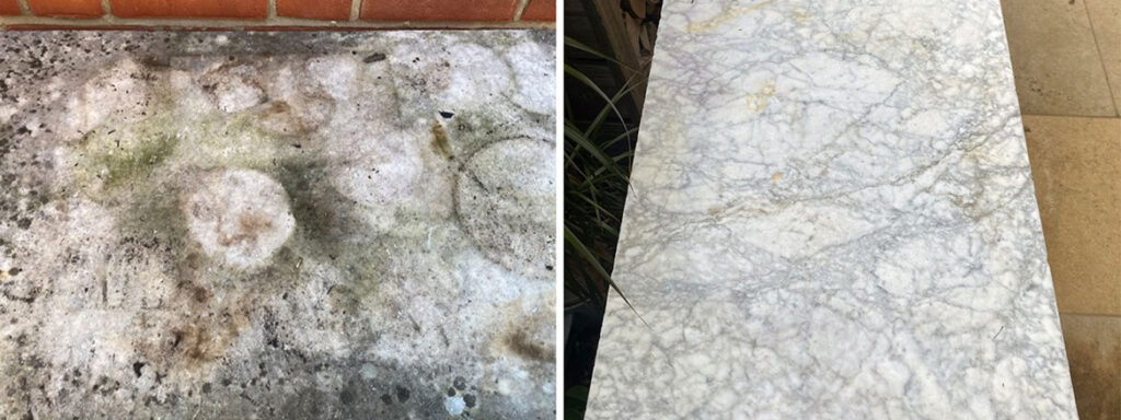 Badly Neglected Marble Tabletop Restored in Wargrave near Reading